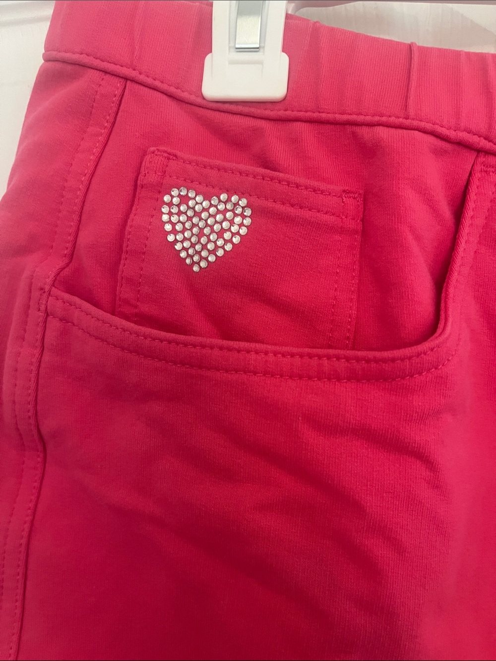 Quacker Factory Pink Mini Skort with Rhinestone Heart - Picture 2 of 4